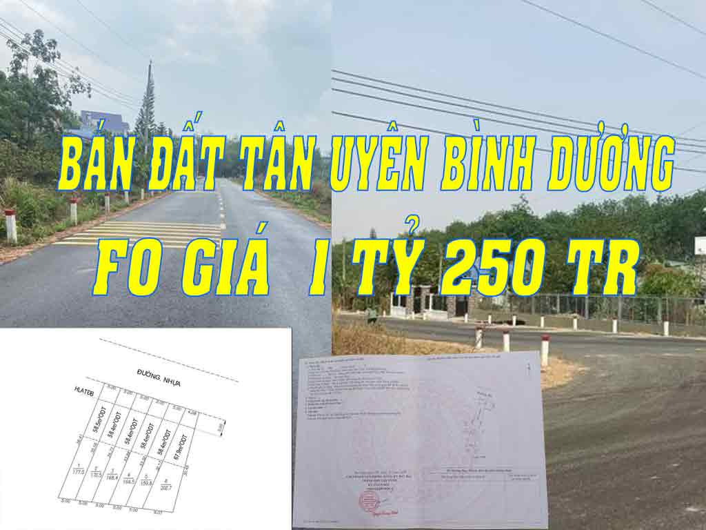 ban-dat-tai-tan-uyen Bán Đất Tại Tân Uyên Bình Dương - 6 Lô F0 Giá Chỉ Từ 1 Tỷ 250