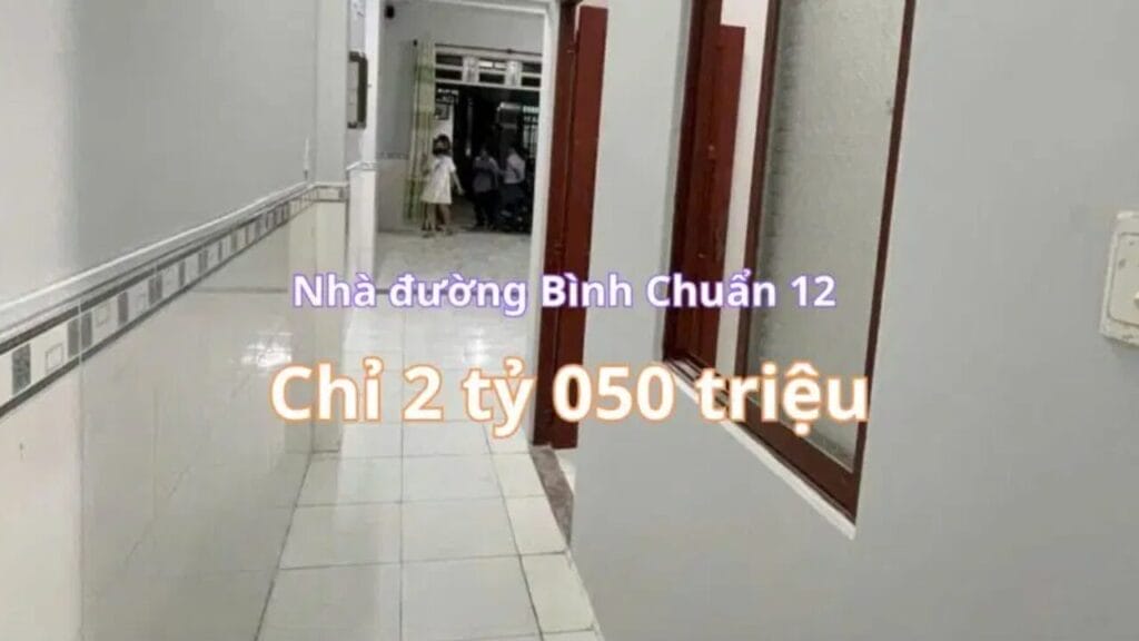 Nhà Sổ Hồng Riêng Đường Bình Chuẩn 12, TP. Thuận An 2 Tỷ 050 Triệu