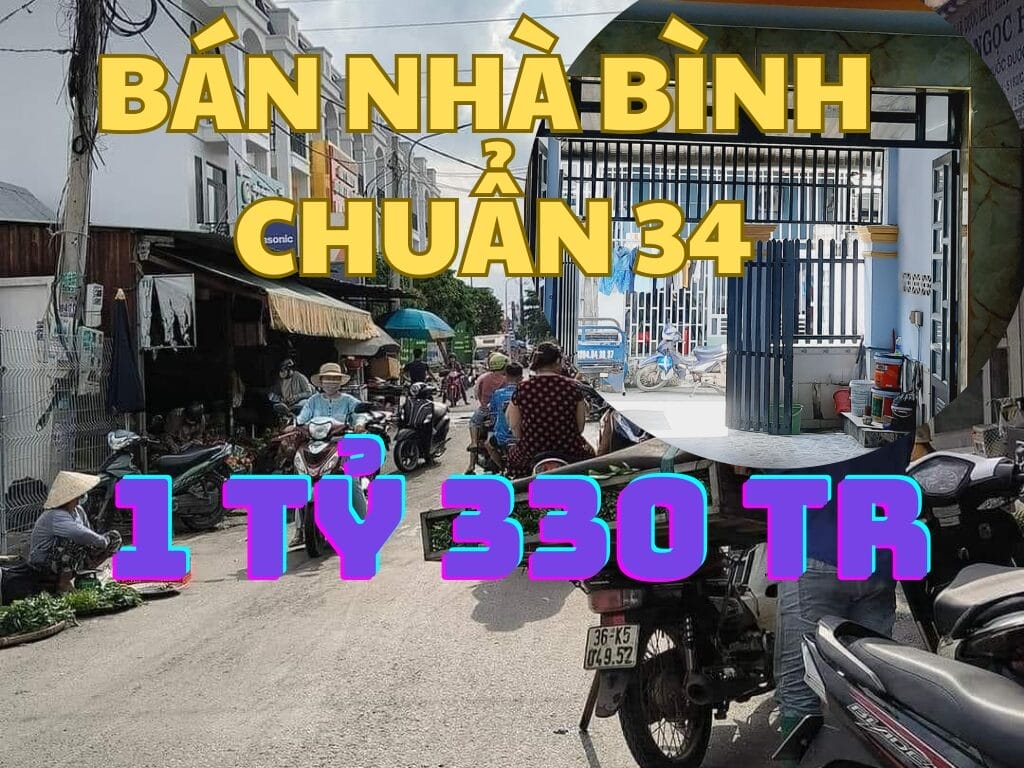 Nhà Phố 1 Trệt 1 Lầu Bình Chuẩn 34 - Vị Trí Đắc Địa Chỉ 1,33 Tỷ